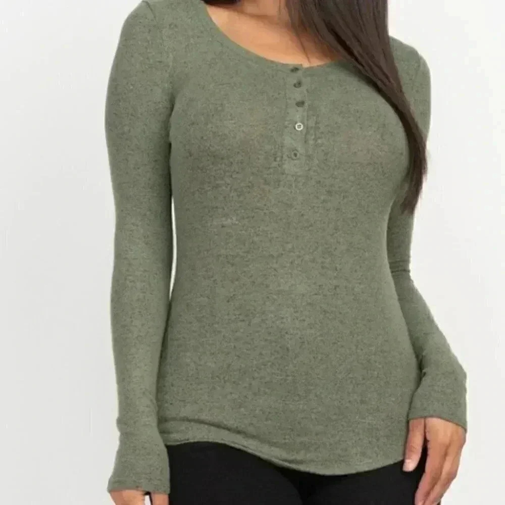 Button Down Round Neck Top NWT - image 2